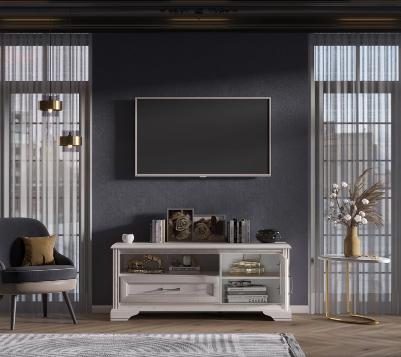 Тумба под телевизор Стилиус лиственница сибирская RTV1D1S_2