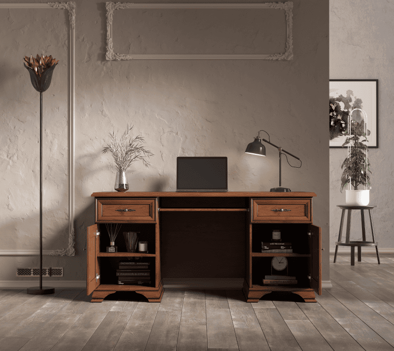 Стол письменный Кентаки каштан BIU2D2S_2