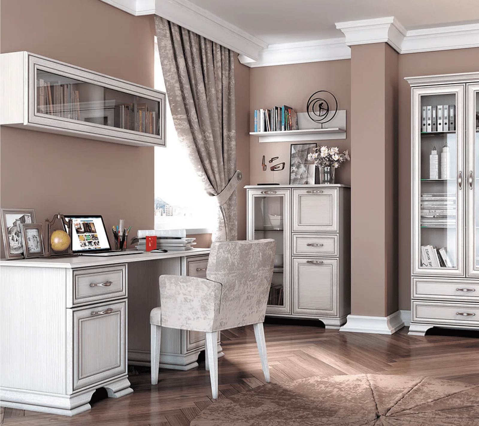 Полка Тиффани вудлайн кремовый_3