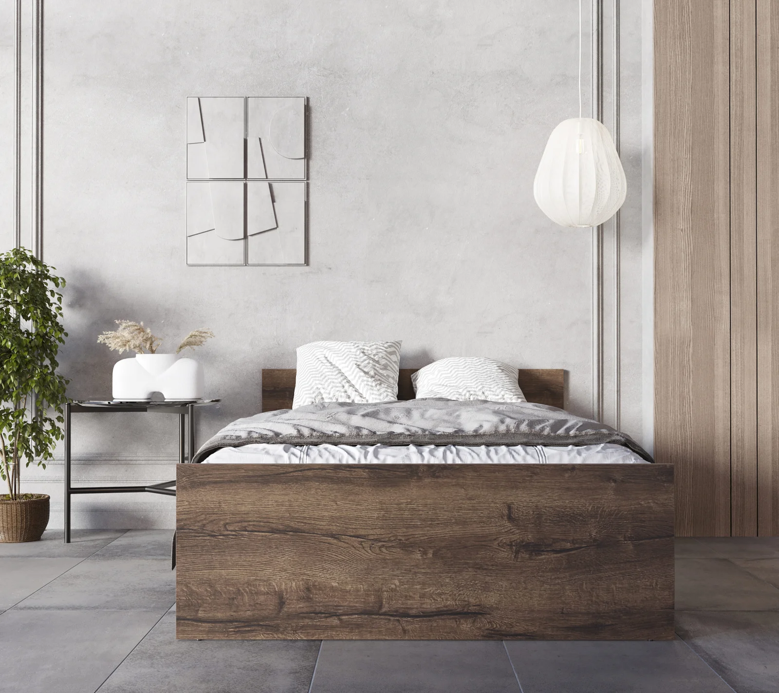 Кровать Непо дуб монастырский LOZ120х200_1