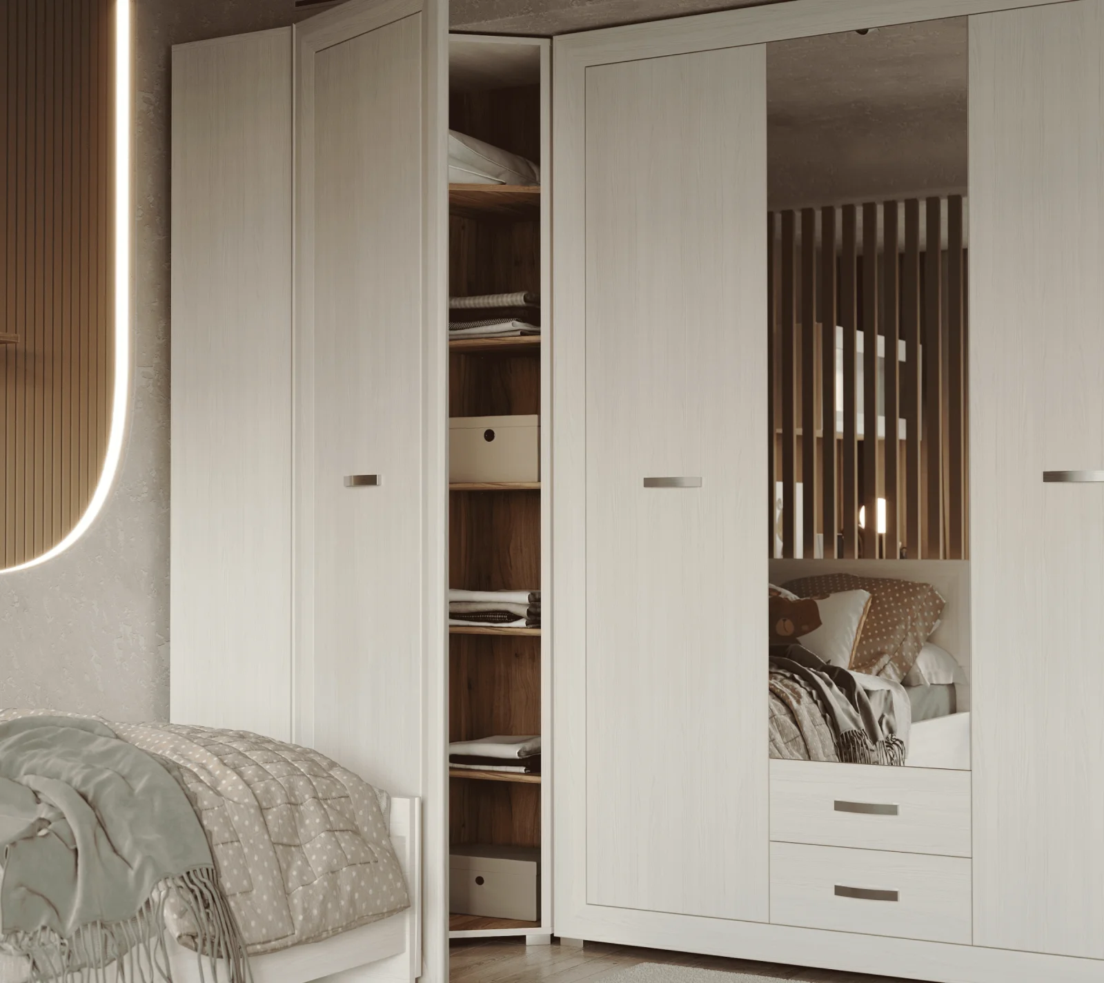 Шкаф Мальта лиственница сибирская/орех лион SZF3D2S_5