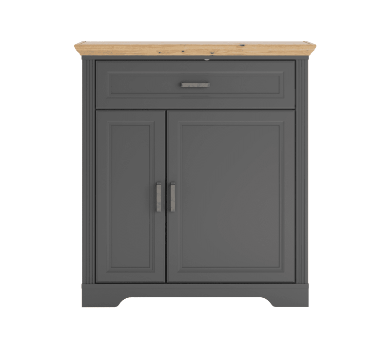 Тумба Жасмин графит/дуб артизан KOM2D1S