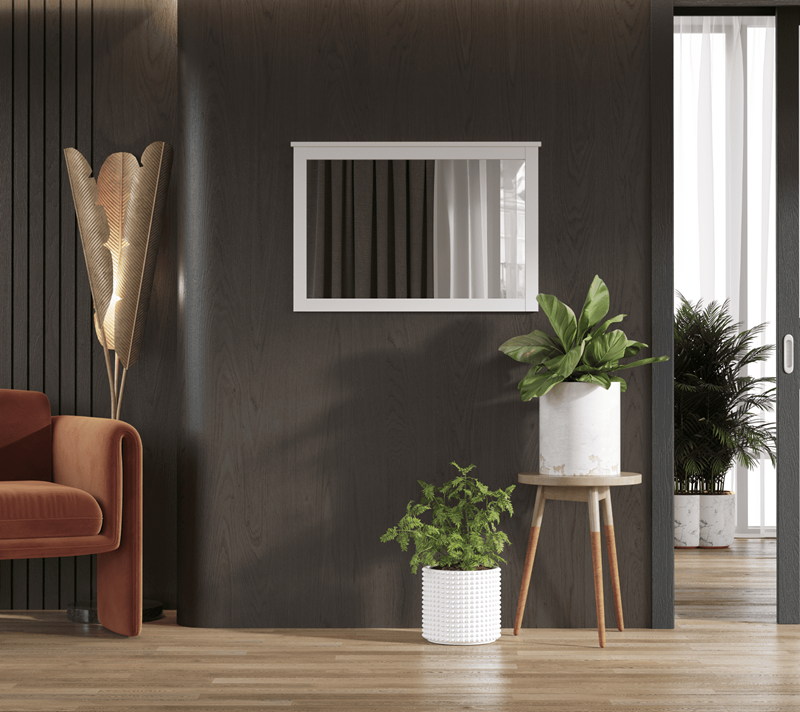 Зеркало Эва белый LUS/90_1