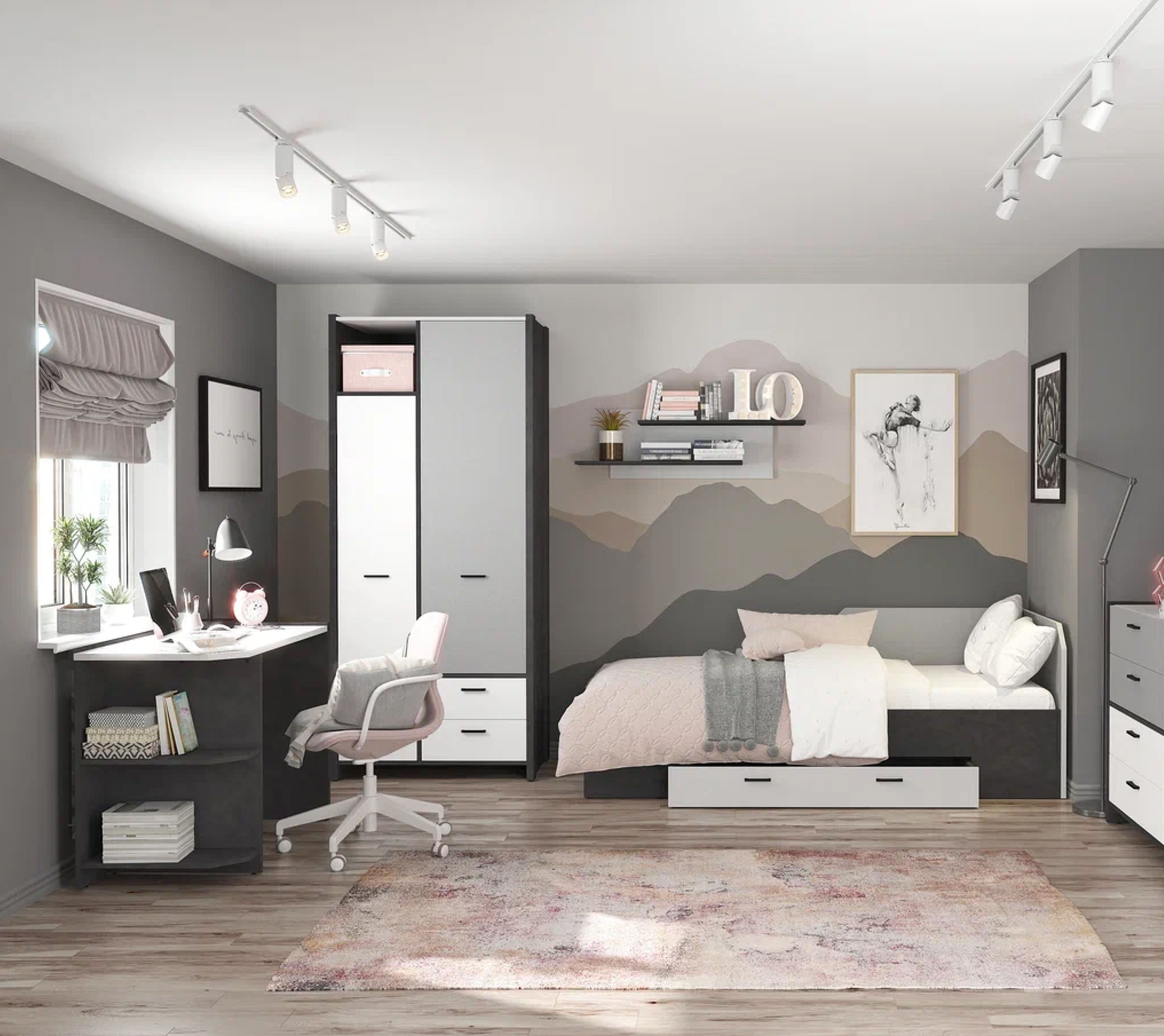 Письменный стол Кристофф серый BIU/110_2