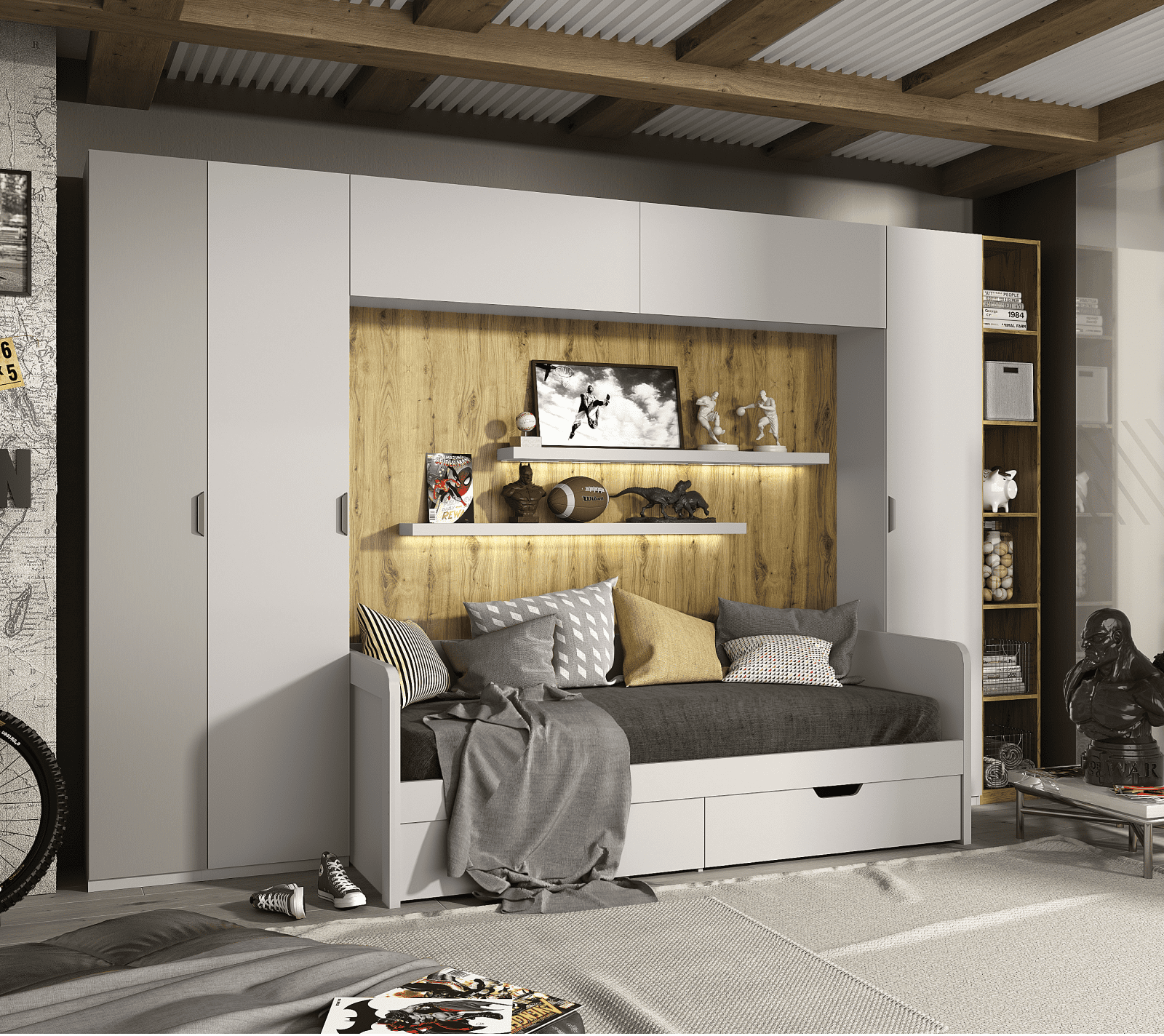 Шкаф Модерн персидский жемчуг 1DG Z_4