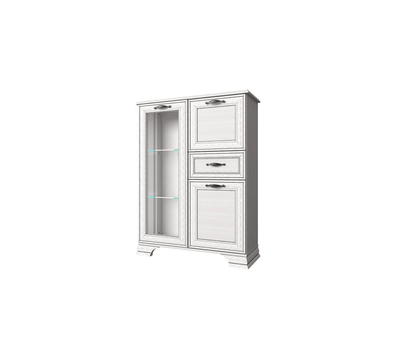 Тумба-витрина Тиффани вудлайн кремовый 1V2D1S