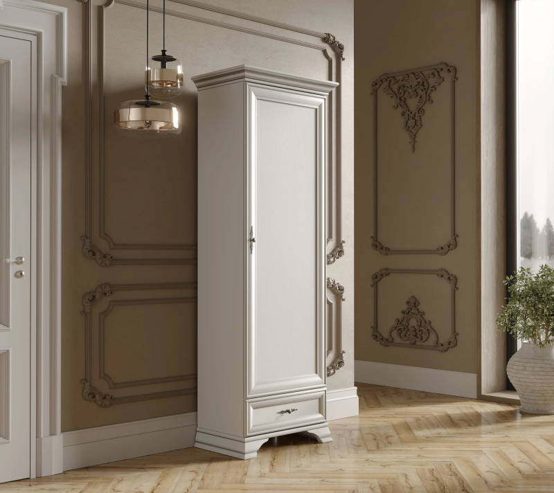 Шкаф Кентаки белый REG1D1S_3