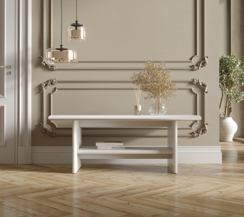 Стол журнальный Кентаки белый LAW_1