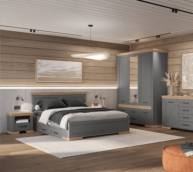 Тумба прикроватная Марсель дымчатый алмаз KOM1S_3