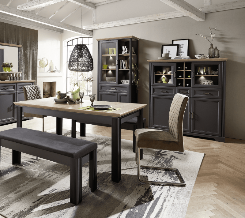 Витрина с подсветкой Жасмин графит/дуб артизан REG1W2D1S_5