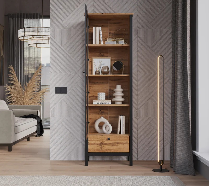 Витрина Лофт дуб вотан REG1W1S_2