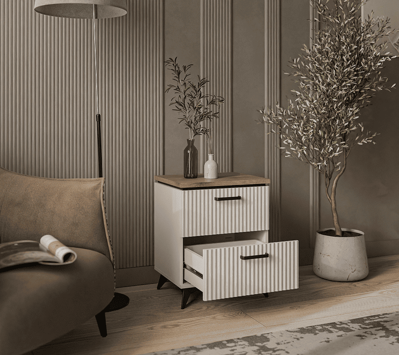 Тумба прикроватная Винати персидский жемчуг/амарок 2S_2