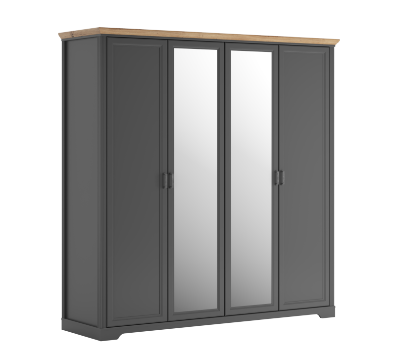 Шкаф Жасмин графит/дуб артизан SZF2L2D_2