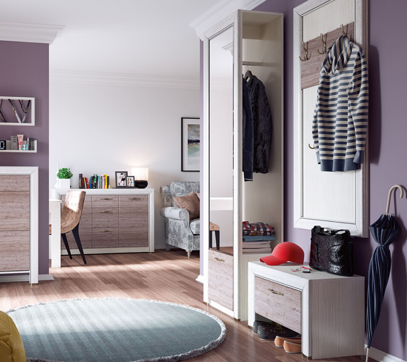 Тумба для обуви Оливия дуб анкона 1S_4