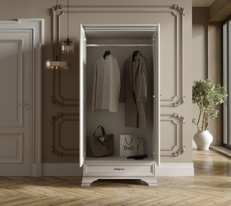 Шкаф Кентаки белый SZF2D1S_2