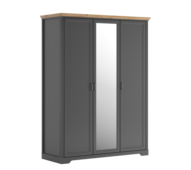 Шкаф Жасмин графит/дуб артизан SZF3D_2