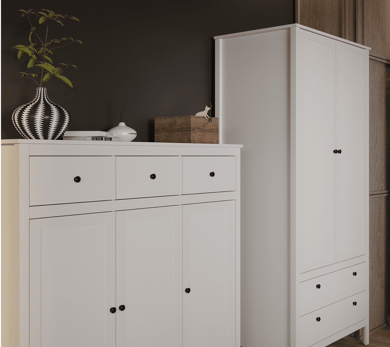 Тумба-комод Эва белый KOM3D3S_6