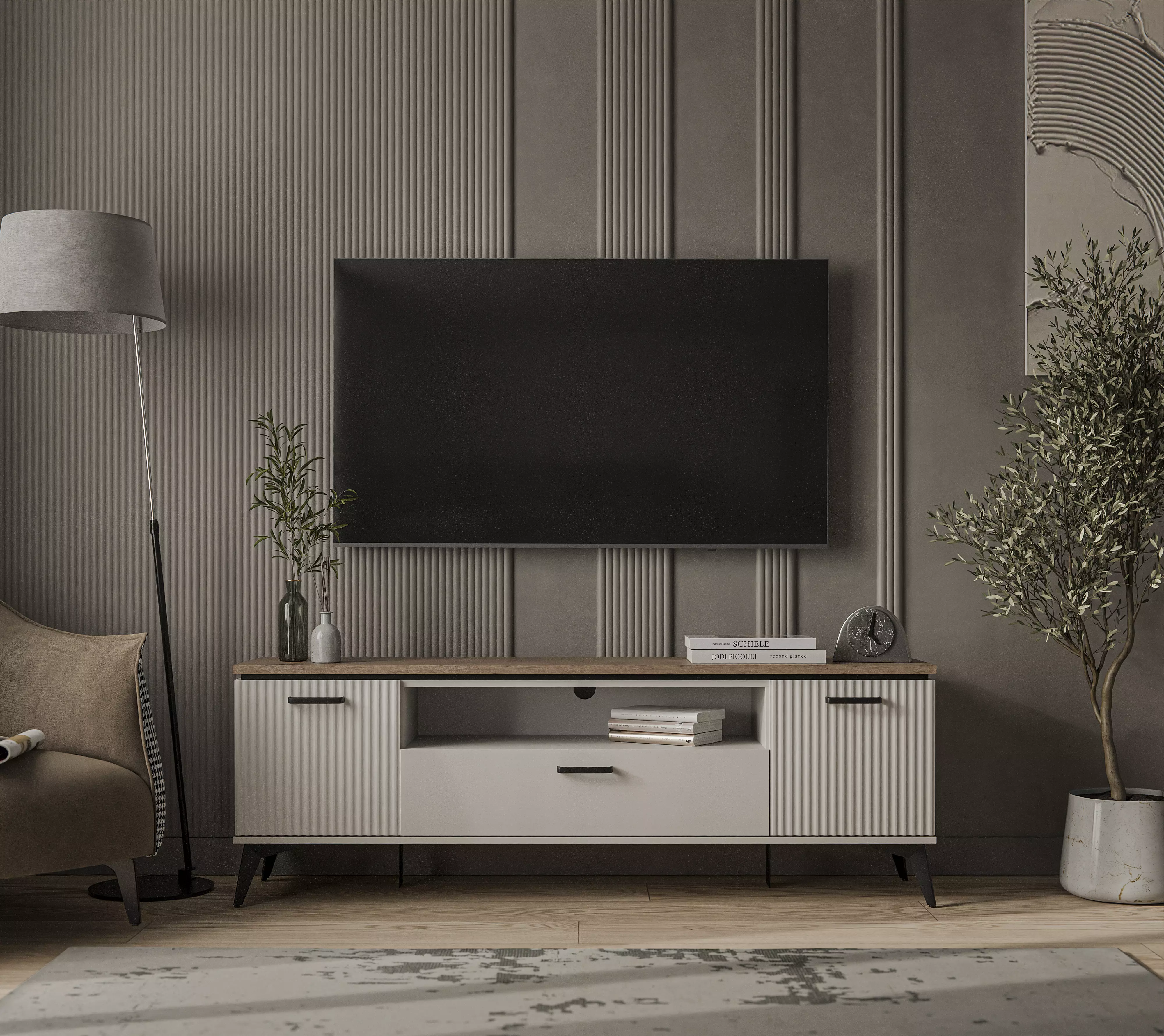 Тумба под телевизор Винати персидский жемчуг/амарок 2D1SN_1