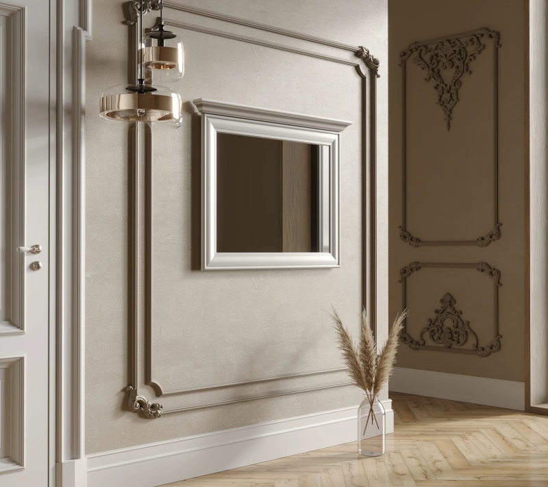 Зеркало Кентаки белый LUS/90_2