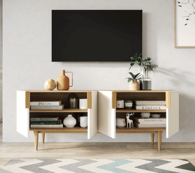 Тумба под телевизор Лайн бежевый LN06/GR1/beige_2