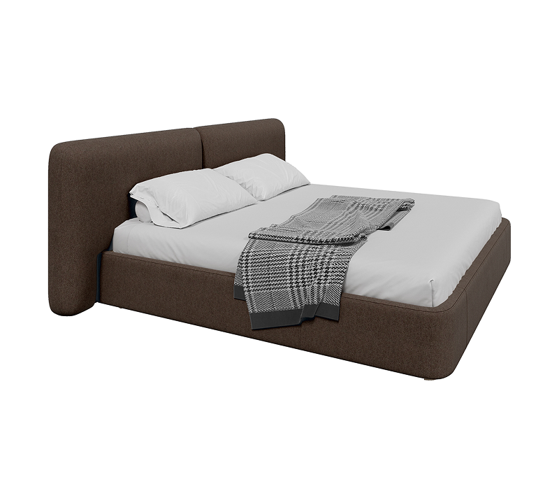 Кровать двуспальная Хаб Софт шоколад 200x200