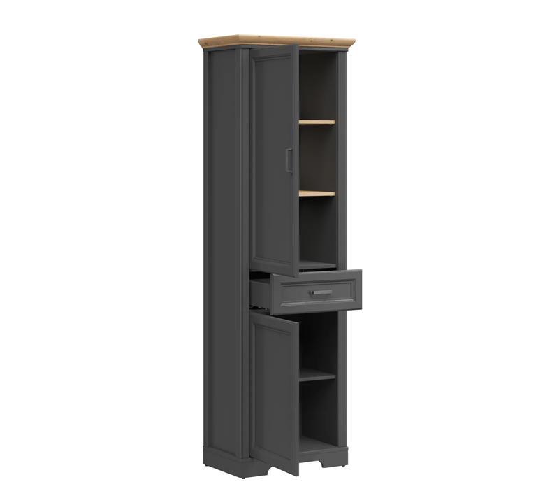 Шкаф Жасмин графит/дуб артизан REG2D1S_1