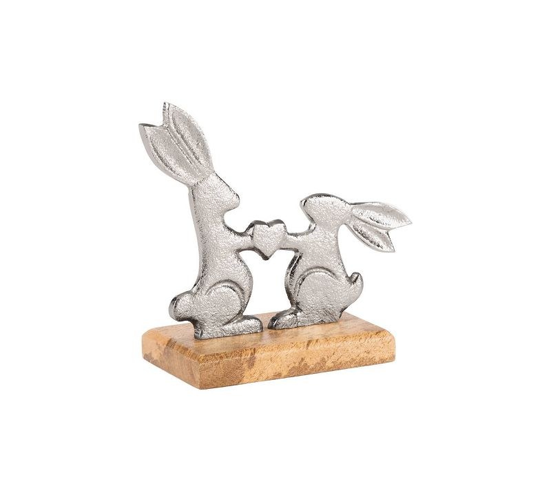 Фигурка Зайцы Амоатсу серебряный 427367