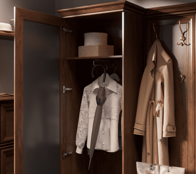 Шкаф с вешалкой Кентаки каштан PPK/110L_3