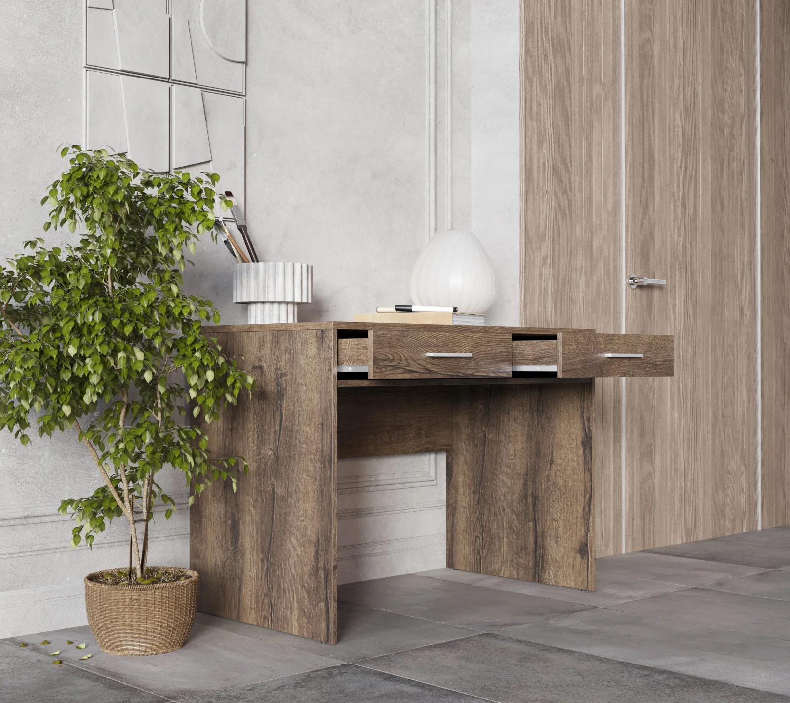 Стол письменный Непо дуб монастырский BIU2S_2