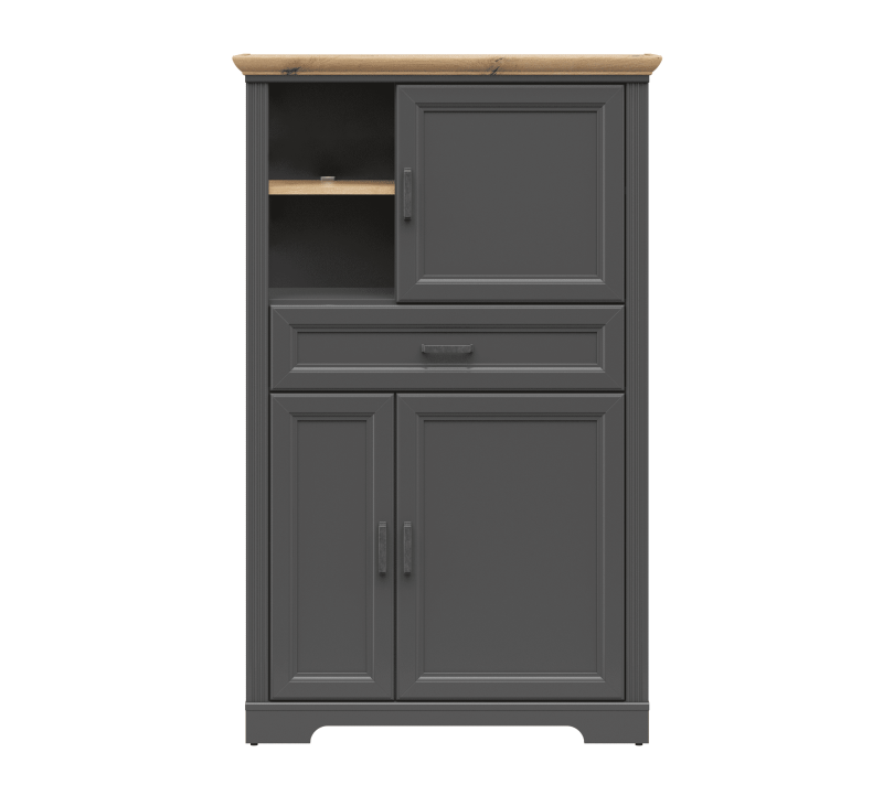 Шкаф Жасмин графит/дуб артизан REG3D1S