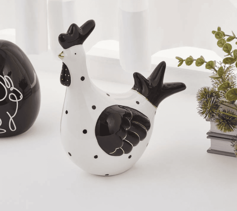 Фигурка Курица Ланджут белый/черный 427922_1