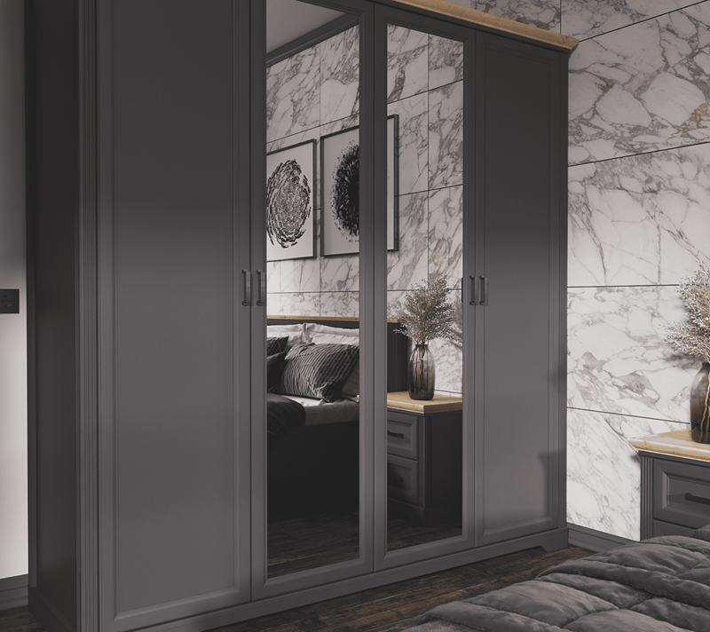 Шкаф Жасмин графит/дуб артизан SZF2L2D_4