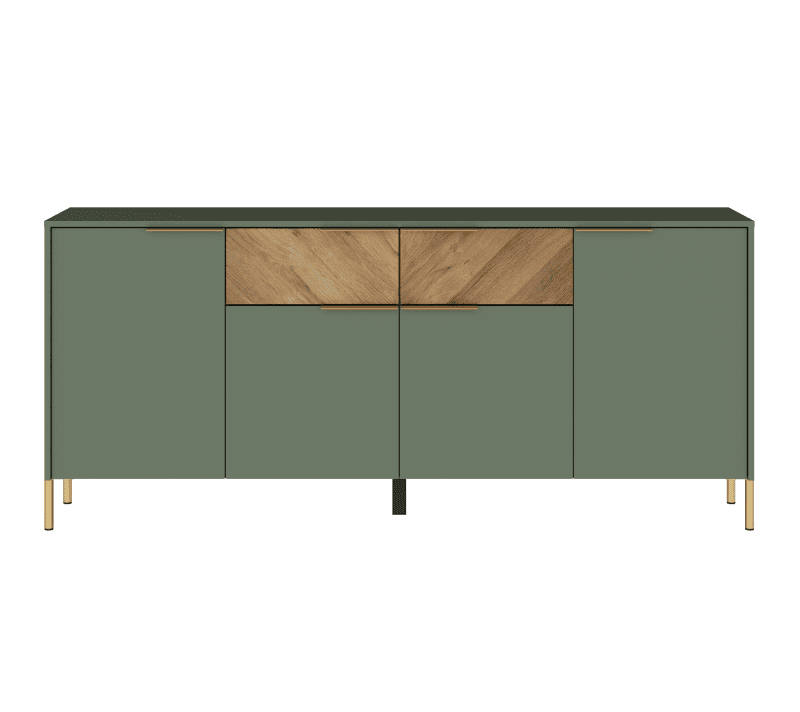 Тумба-комод Сиена дымчатый зеленый/дуб вотан KOM4D2S