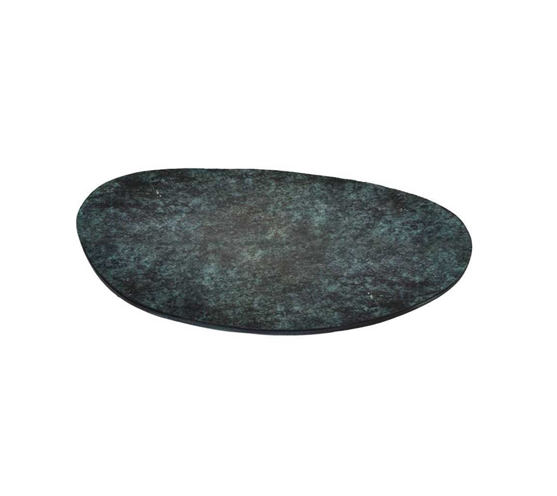 Тарелка декоративная Малимоно алюминий/зеленая патина 427153