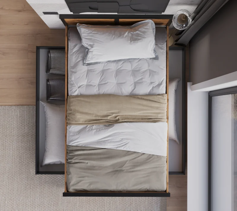 Тумба для постельных принадлежностей Лофт дуб вотан SZU_5