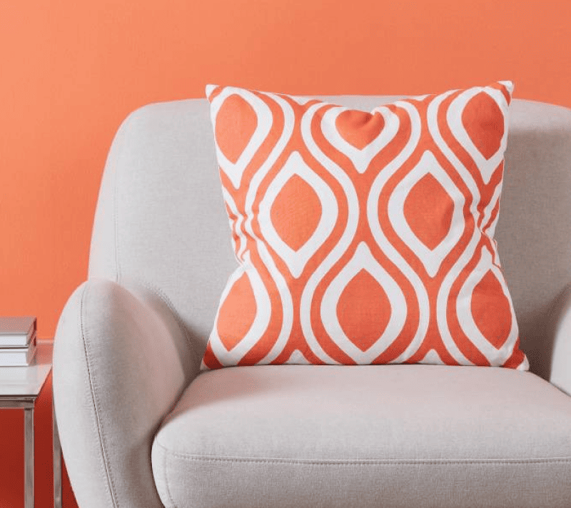 Подушка декоративная Чевери оранжевый/белый 420295_2