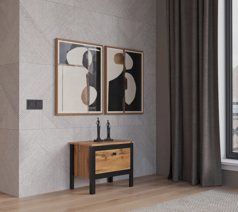 Тумба для обуви Лофт дуб вотан KOM1K/55_2