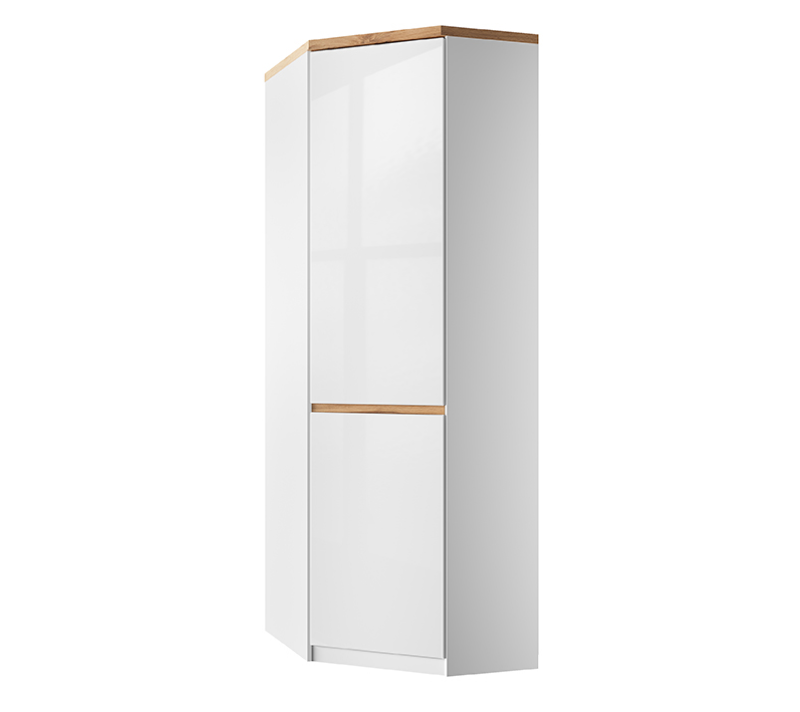 Угловой шкаф Таурус белый глянец/дуб вотан 1DGL