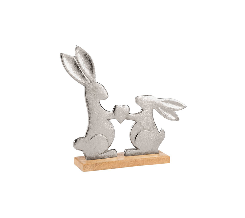 Фигурка Зайцы Амоатсу серебряный 427365