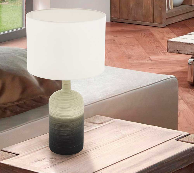 Настольная лампа Азбаррен белый/бежевый 39753_1