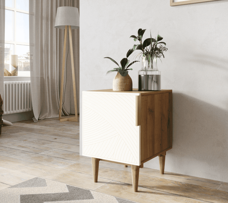 Тумба прикроватная Лайн бежевый LN08/GR1/beige_3