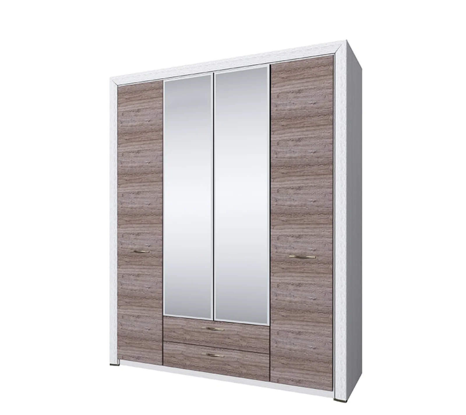 Шкаф с зеркалом Оливия дуб анкона 4D2S