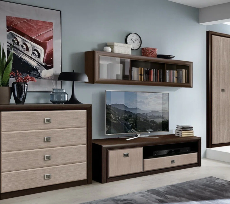 Тумба под телевизор Коен венге штрокс RTV1D1S_2