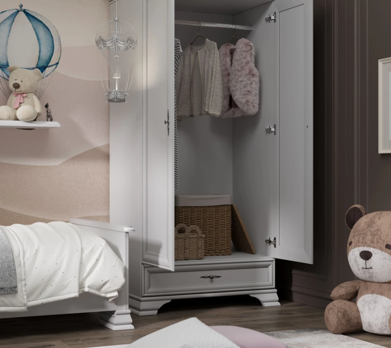 Шкаф Кентаки белый SZF2D1S_7