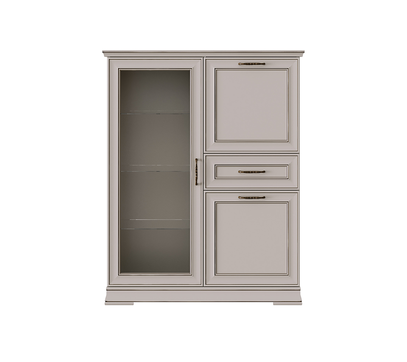 Тумба-витрина Флоренция персидский жемчуг KOM1W2D1S