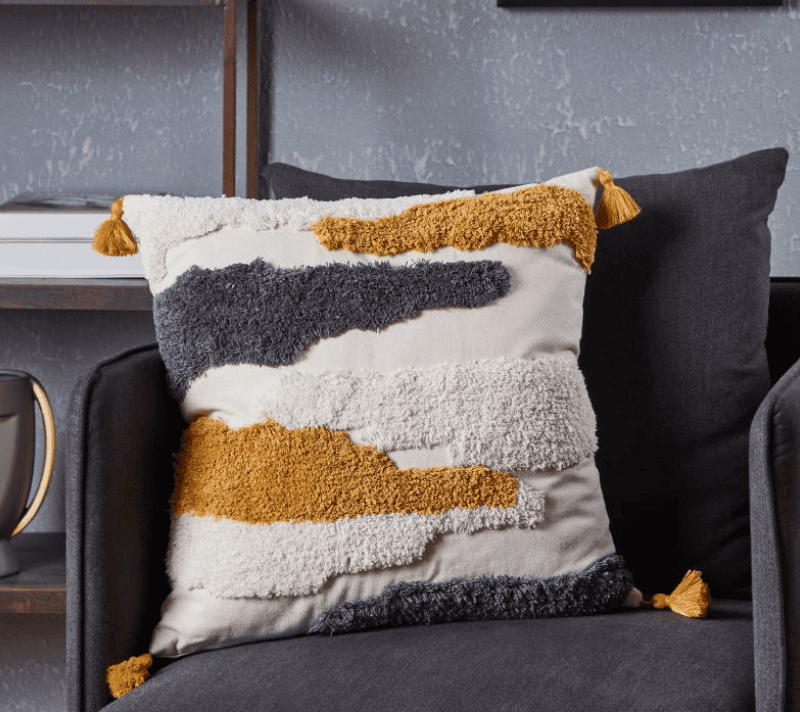 Подушка декоративная Чевери желтая охра 420002_2