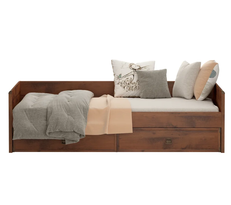 Кровать с ящиками Индиана дуб саттер JLOZ1S/90