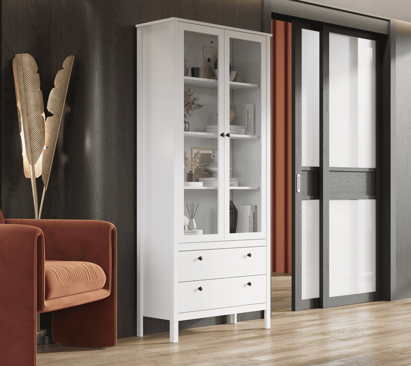 Витрина Эва белый REG2W2S_3