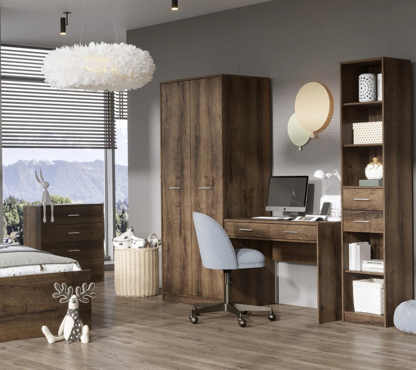 Шкаф угловой Непо дуб монастырский SZFN2D_6