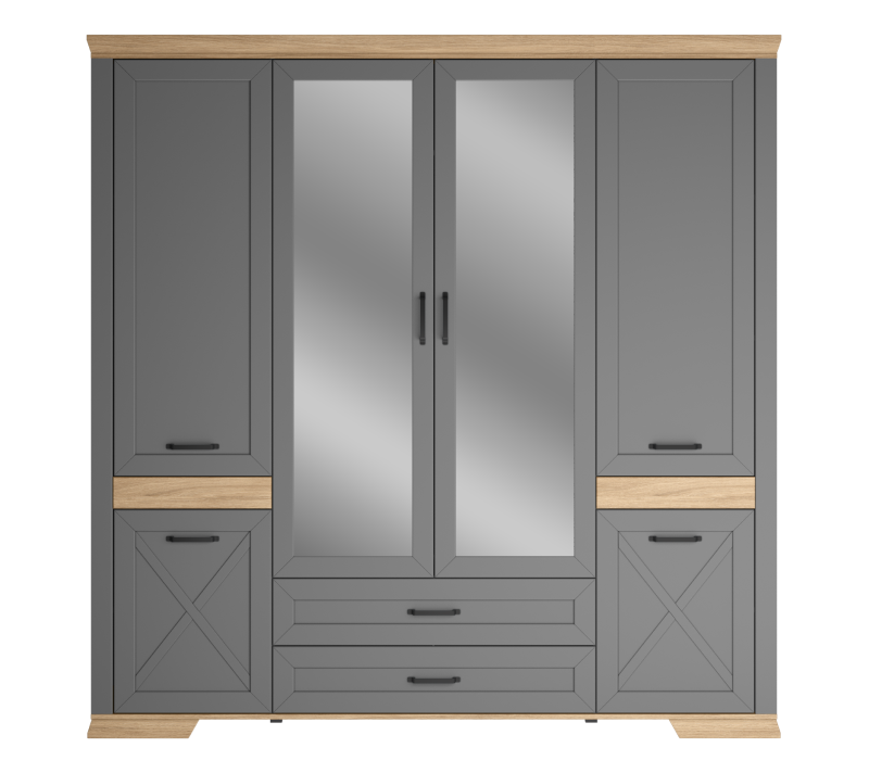 Шкаф Марсель дымчатый алмаз SZF6D2S